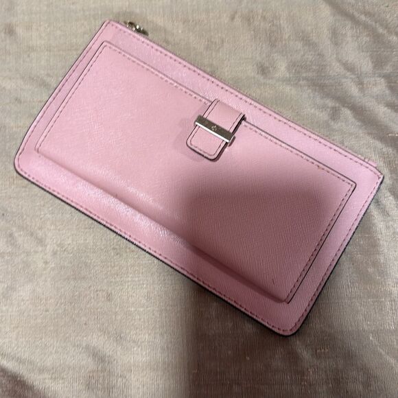 Kate Spade Pink pink Saffiano Compact Snap Zip Wallet - Picture 3 of 6
